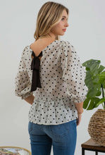 Load image into Gallery viewer, Polka Dot Tie Back Top - C&amp;C Boutique
