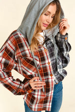 Load image into Gallery viewer, Plaid Hooded Shacket - C&amp;C Boutique
