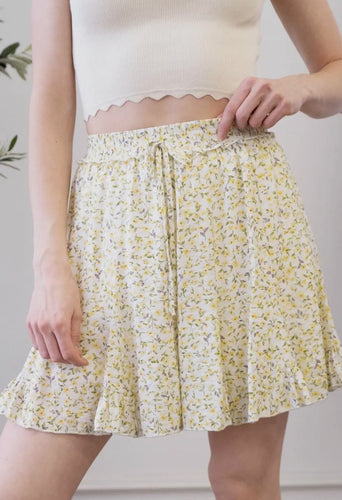 Ditsy Floral Mini Skirt - C&C Boutique