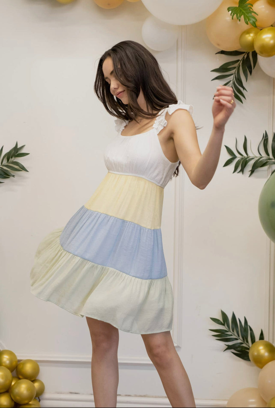 Colorblock Mini Dress - C&C Boutique