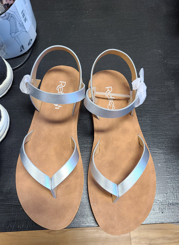 Silver Sandals - C&C Boutique