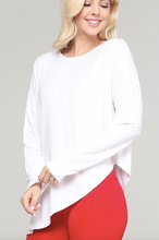 Load image into Gallery viewer, LONG SLEEVE TOP WITH SIDE TIE DETAIL - OFF WHITE - C&amp;C Boutique
