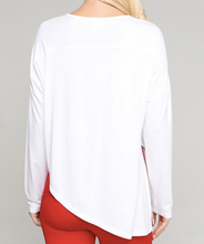 Load image into Gallery viewer, LONG SLEEVE TOP WITH SIDE TIE DETAIL - OFF WHITE - C&amp;C Boutique
