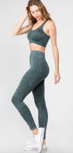 Load image into Gallery viewer, STONE WASHED LEGGINGS- ARMY GREEN - C&amp;C Boutique
