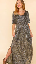 Load image into Gallery viewer, Sequins Flutter Sleeve Maxi - C&amp;C Boutique
