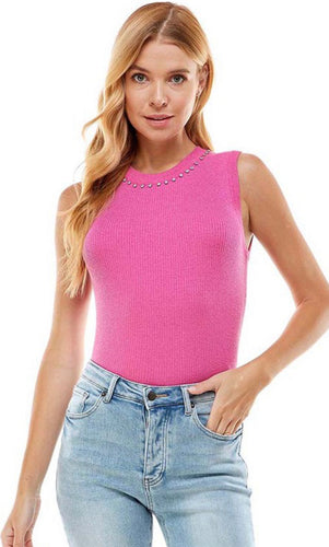 Pink Sweater Tank - C&C Boutique